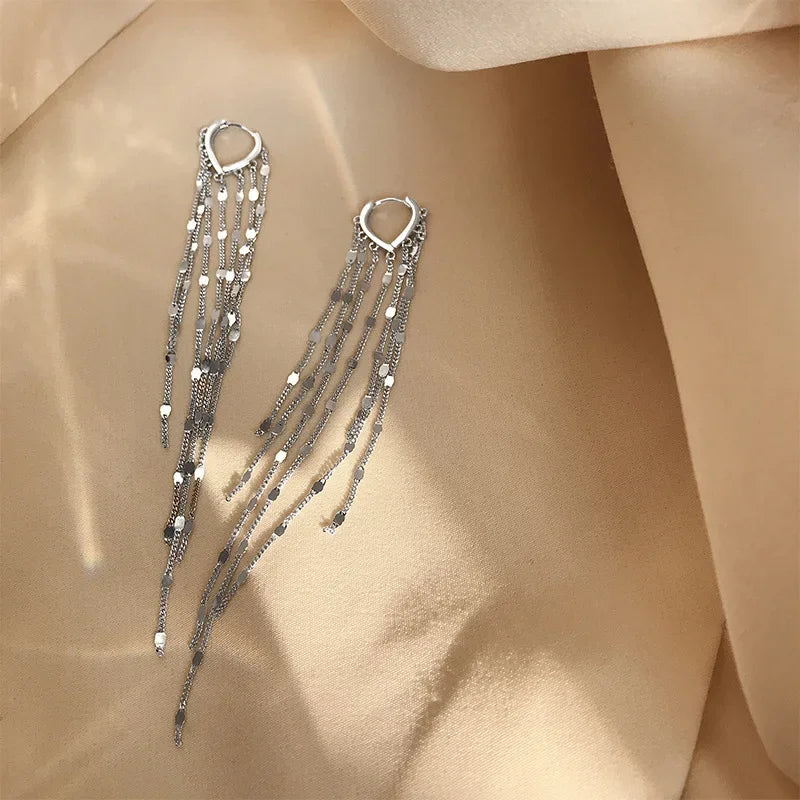 925 Silver Heart Hoop Earrings