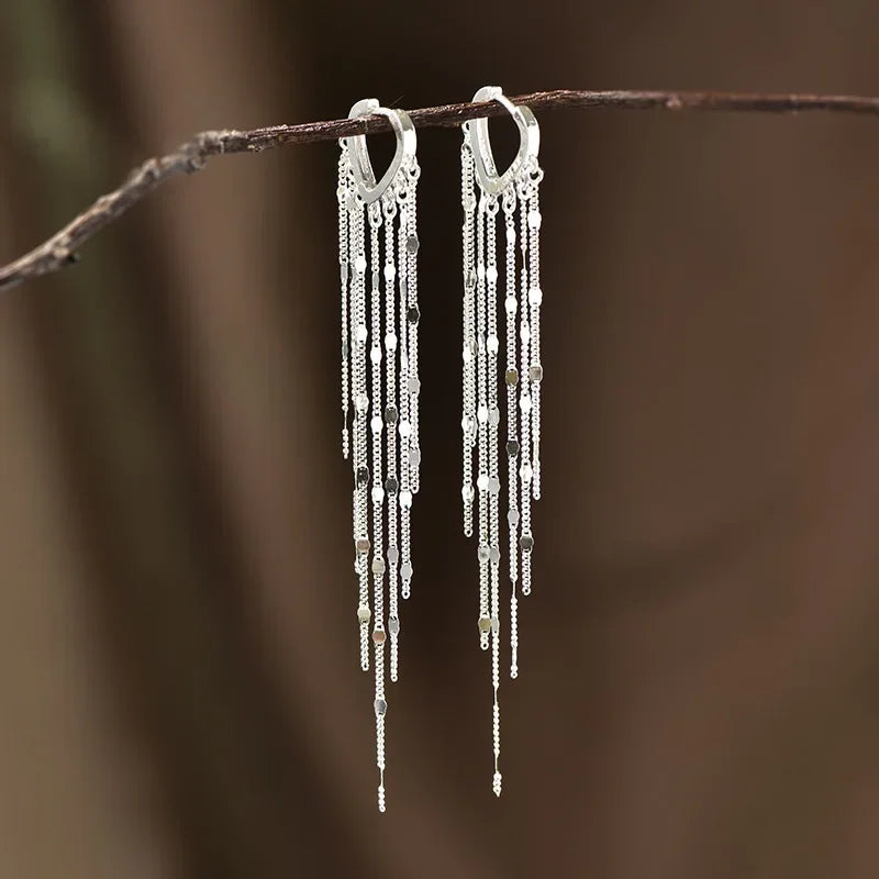 925 Silver Heart Hoop Earrings