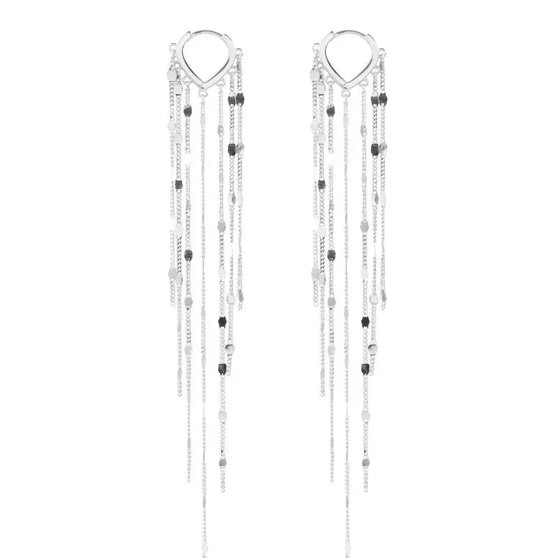 925 Silver Heart Hoop Earrings