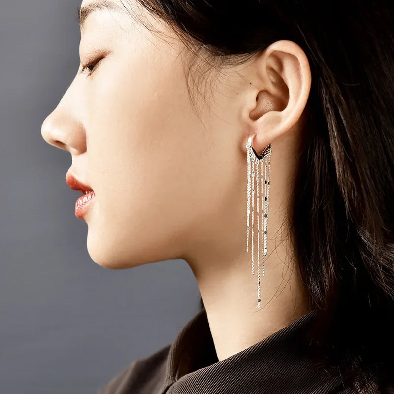 925 Silver Heart Hoop Earrings
