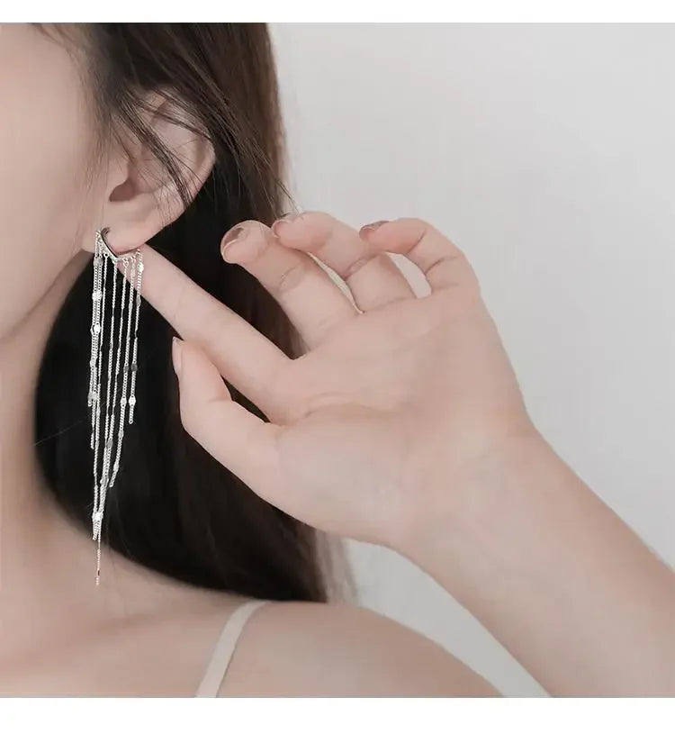 925 Silver Heart Hoop Earrings
