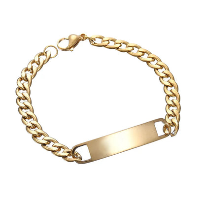 Custom Name Engraved Steel Bracelet