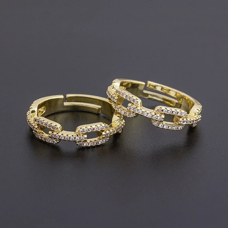Bohemian Colorful Rainbow Cubic Zirconia Ring for Women & Men