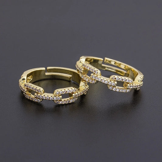 Bohemian Colorful Rainbow Cubic Zirconia Ring for Women & Men