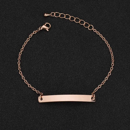 Custom Name Engraved Steel Bracelet