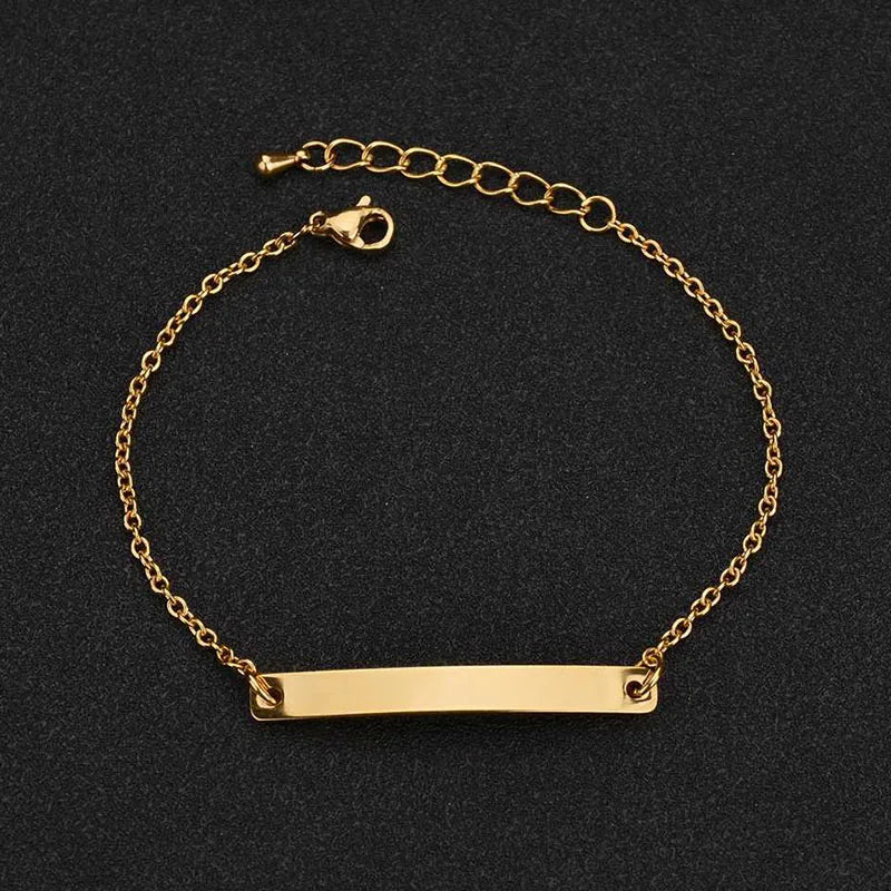 Custom Name Engraved Steel Bracelet