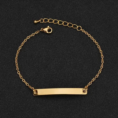 Custom Name Engraved Steel Bracelet