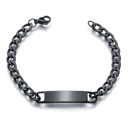 Custom Name Engraved Steel Bracelet