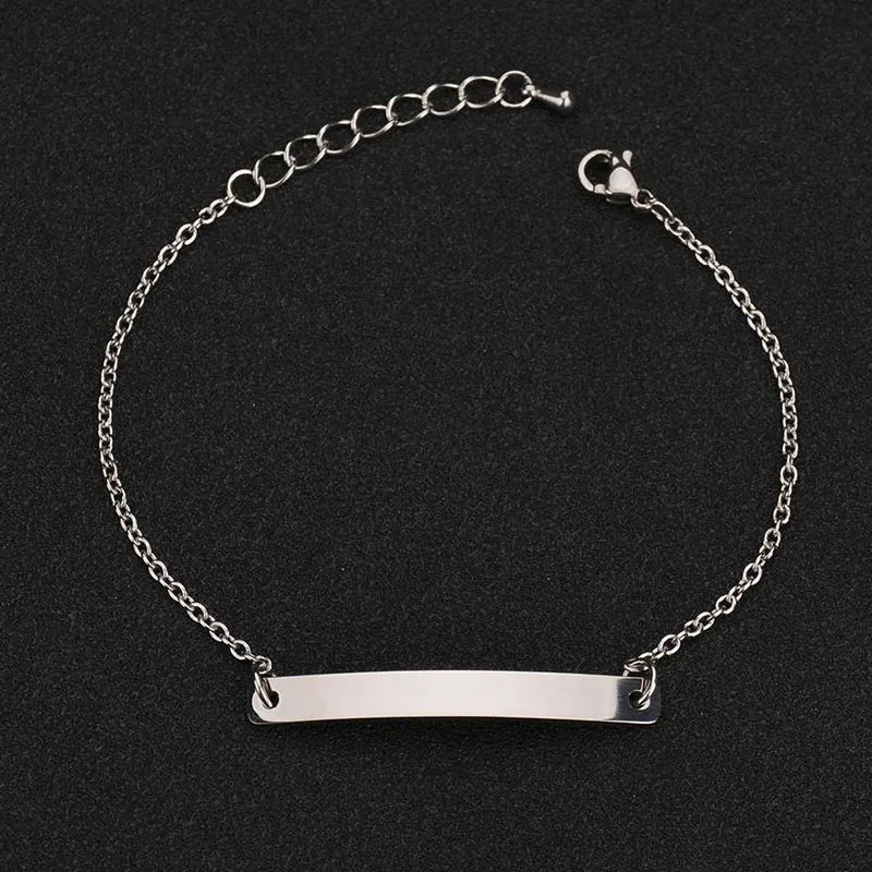 Custom Name Engraved Steel Bracelet