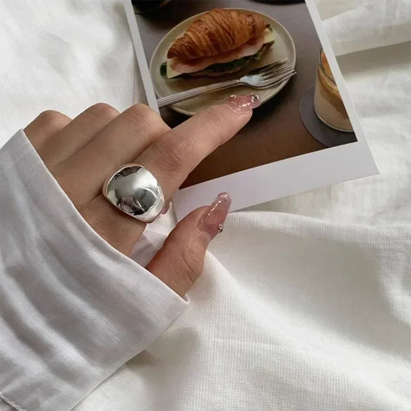 925 Silver Smooth Adjustable Ring