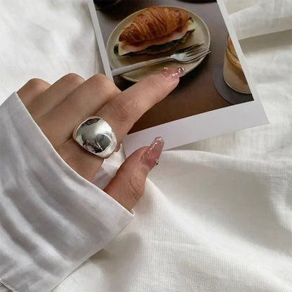 925 Silver Smooth Adjustable Ring