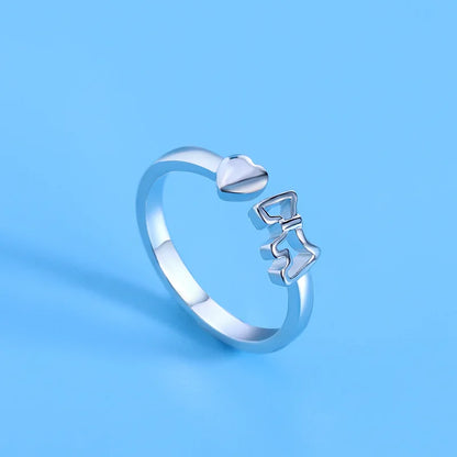 925 Sterling Silver AAA Zircon Adjustable Ring for Women