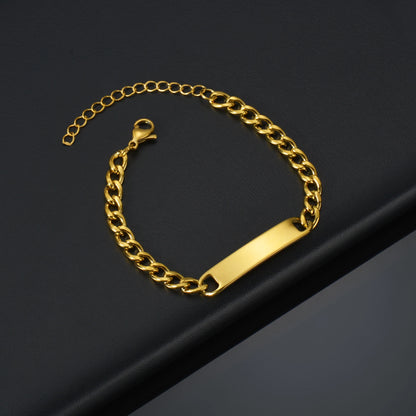 Custom Name Engraved Steel Bracelet
