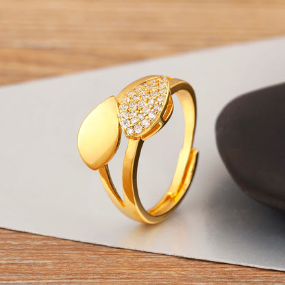 Light Luxury Trendy Sparkling Zircon Charm Rings for Women & Men