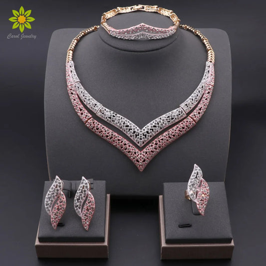 Dubai Gold Color 4PCS Jewelry Set for Women