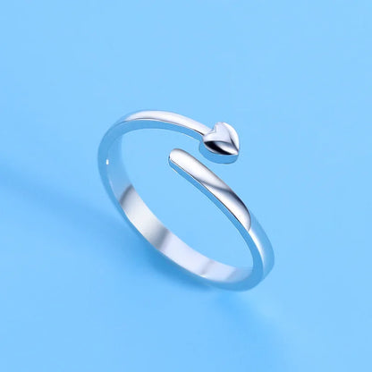 925 Sterling Silver AAA Zircon Adjustable Ring for Women