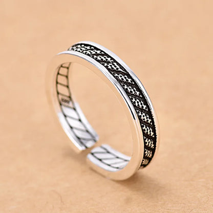925 Sterling Silver AAA Zircon Adjustable Ring for Women