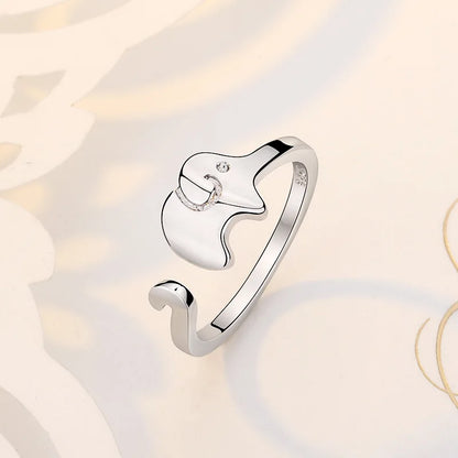 925 Sterling Silver AAA Zircon Adjustable Ring for Women