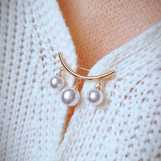 Pearl Water Drop Brooch – Anti-Slip Cardigan Pin