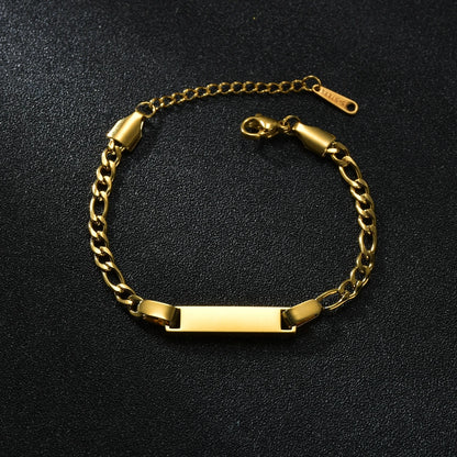 Custom Name Engraved Steel Bracelet