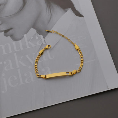 Custom Name Engraved Steel Bracelet