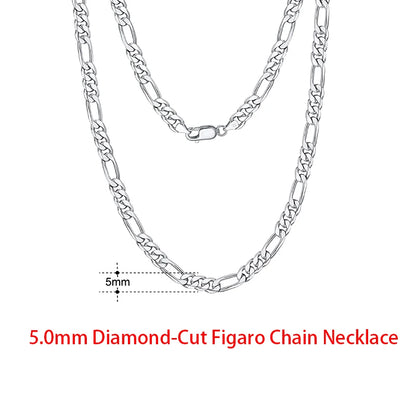 925 Sterling Silver Flat Mariner Chain Necklace