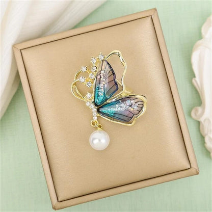 Rhinestone Swan Brooch Pin