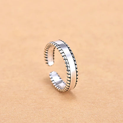 925 Sterling Silver AAA Zircon Adjustable Ring for Women