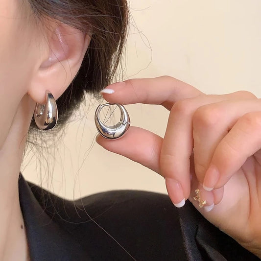 925 Sterling Silver Vintage Hoop Earrings