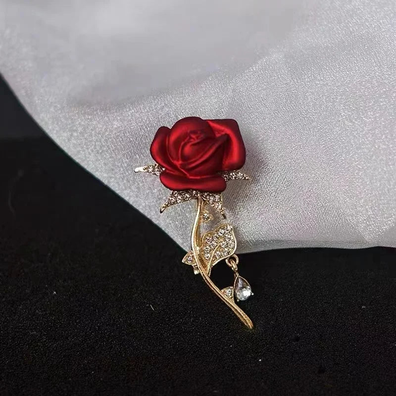 Rhinestone Peacock Brooch Pin