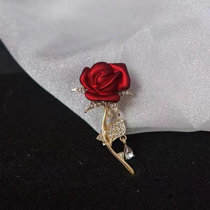 Rhinestone Peacock Brooch Pin