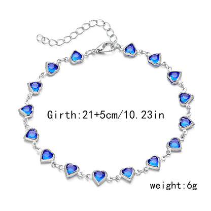 Boho Colorful Heart & Butterfly Anklet