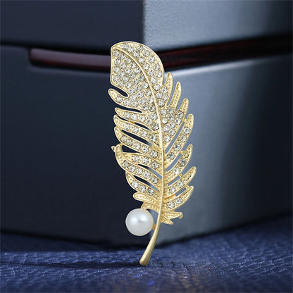 Rhinestone Swan Brooch Pin
