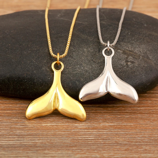 Mermaid Tail Pendant Necklace - Women’s Fashion Jewelry