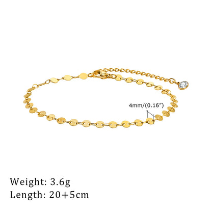 Gold Layered Stainless Steel Anklet