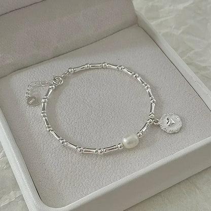 925 Sterling Silver Heart Necklace & Bracelet Set for Women