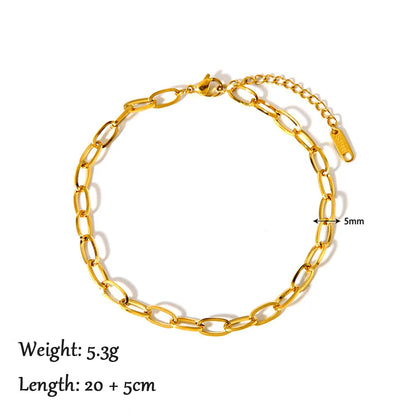 Gold Layered Stainless Steel Anklet
