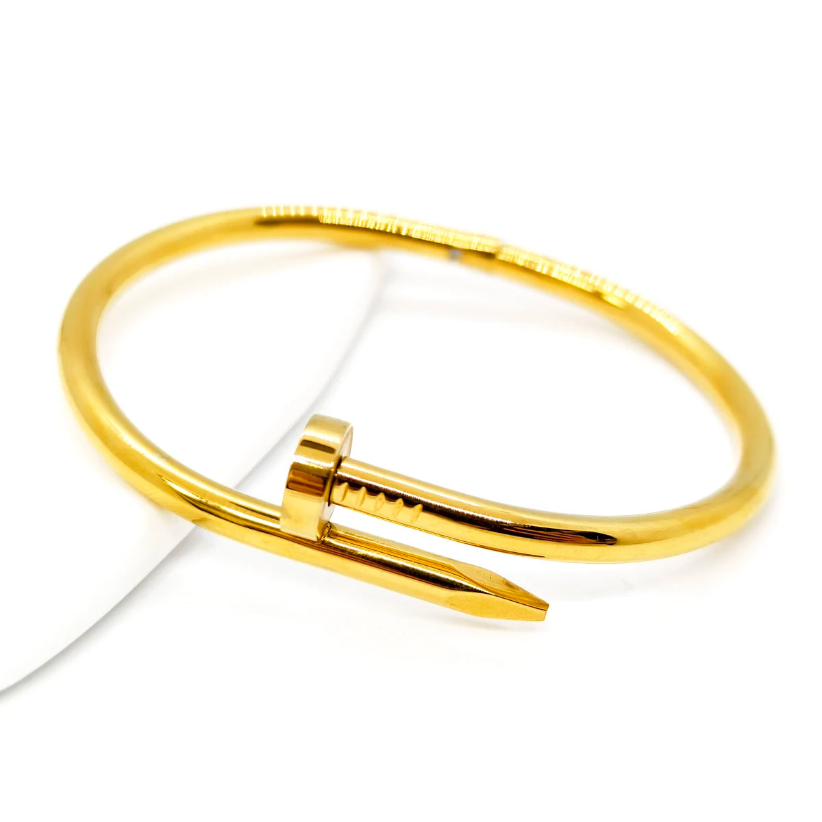 Curved Nail Stainless Steel Bracelet