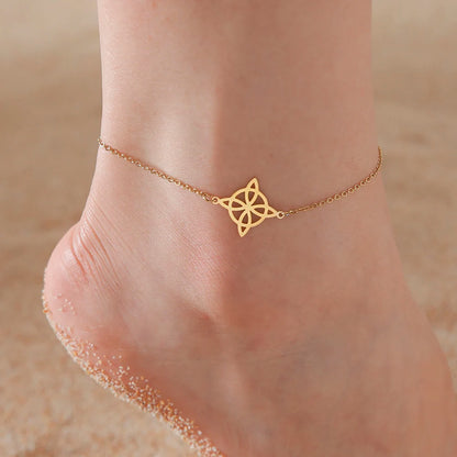 Witchcraft Knot Stainless Steel Anklet