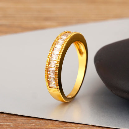 Light Luxury Heart Crown Shape Zircon Ring for Women