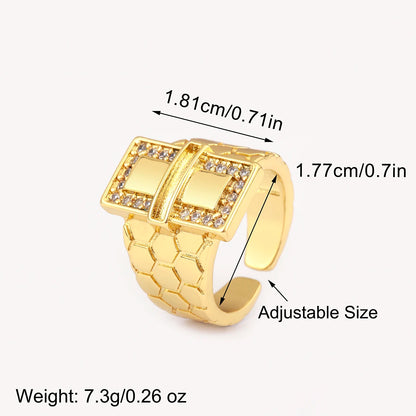 European & American Fashion Zircon Open Ring