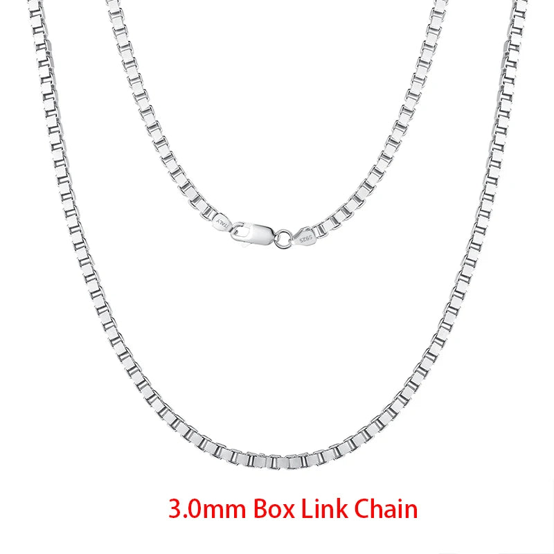 925 Sterling Silver Flat Mariner Chain Necklace