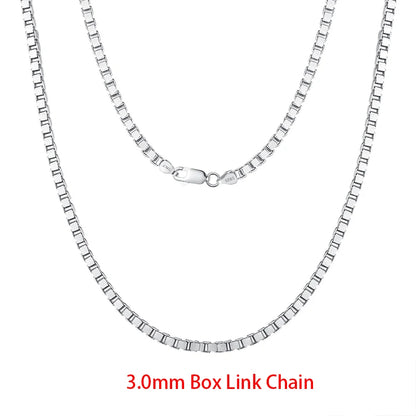 925 Sterling Silver Flat Mariner Chain Necklace