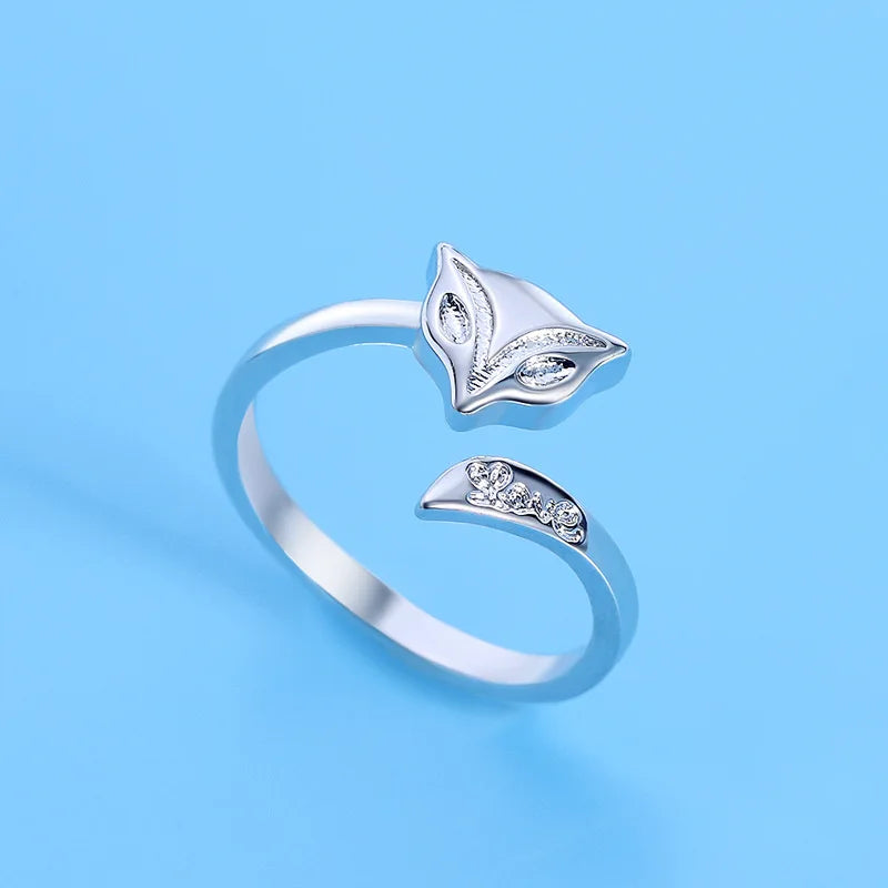 925 Sterling Silver AAA Zircon Adjustable Ring for Women
