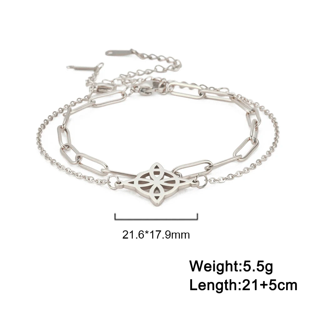 Witchcraft Knot Stainless Steel Anklet