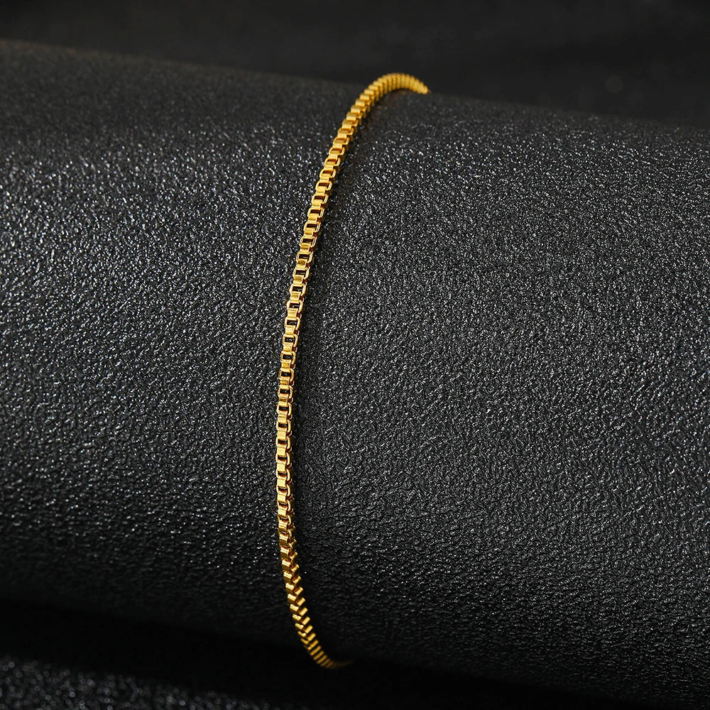 Minimalist Stainless Steel Naked Chain Anklet