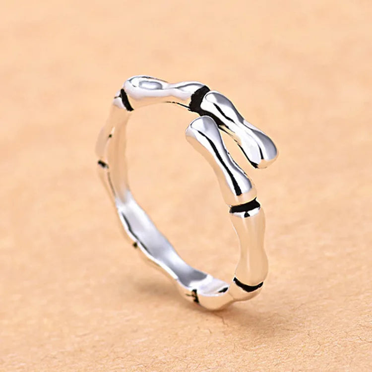 925 Sterling Silver AAA Zircon Adjustable Ring for Women