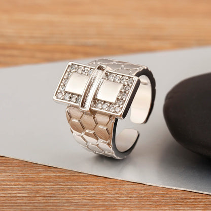 European & American Fashion Zircon Open Ring