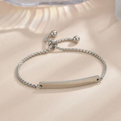 Custom Name Engraved Steel Bracelet