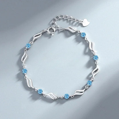 925 Sterling Silver Heart Necklace & Bracelet Set for Women